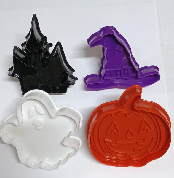HALLOWEEN Cookie Cutter Stamp Set Ausstechformen 4 Teile Import USA